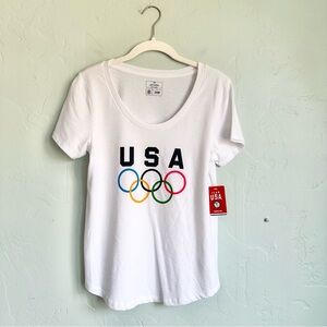 Team Apparel | Women’s White USA Olympic Short Sleeve‎ Tee Size Small NWT